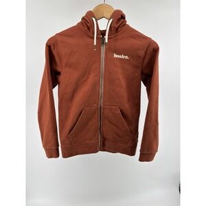 Hoalen Kids Orange Full Zip Hoodie Sz 12 100% Organic Cotton Heavy Cottagecore